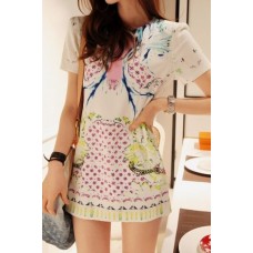 Symmetrical Mirror Print Shift Dress