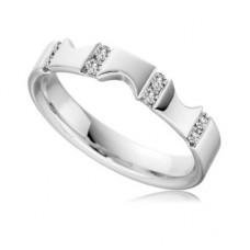 4mm Shaped Diamond Wedding Ring