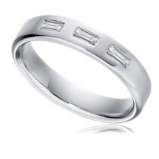 0.18ct G/i1 Emerald Diamond Wedding Ring 0.18ct G/i1 Emerald Diamond Wedding Ring