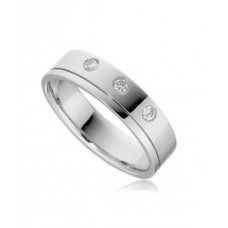 5mm Flat Court Two Tone Wedding Ring