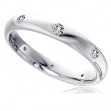 0.20ct Si/fg Round Diamond 3mm Wedding Ring