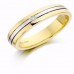 4mm Court Two Tone Diamond Wedding Ring