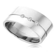 10mm Round Diamond Wedding Ring