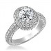 Oval & Round Diamond Halo Shoulder Set Ring
