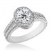 Oval Diamond Double Halo Shoulder Set Ring
