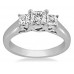 Modern Princess Cut Diamond Trilogy Ring