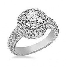 Unique Round Diamond Vintage Ring
