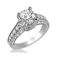 Designer Round Diamond Vintage Ring
