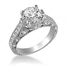 Unique Round Diamond Vintage Ring