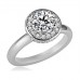 Round Diamond Double Halo Ring