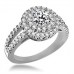 Modern Double Halo Diamond Ring