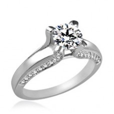 Shoulder Set Diamond Engagement Ring