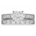 Diamond Shoulder Set Ring With Matching Band