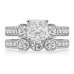 Diamond Shoulder Set Ring With Matching Band