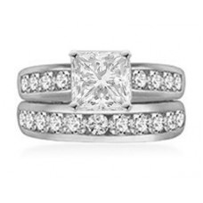 Diamond Shoulder Set Ring With Matching Band