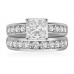 Diamond Shoulder Set Ring With Matching Band