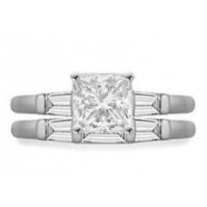 Diamond Shoulder Set Ring With Matching Band