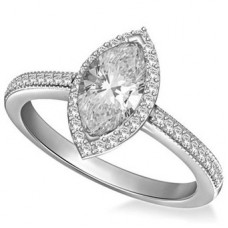 Agi Certified 1.41ct Si3/g Marquise Diamond Ring