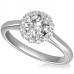 Round Diamond Single Halo Ring
