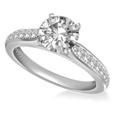 Shoulder Set Diamond Engagement Ring