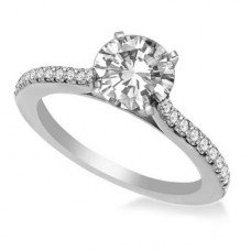 Shoulder Set Diamond Engagement Ring