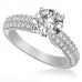Three Row Round Diamond Vintage Ring