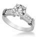 Shoulder Set Diamond Engagement Ring