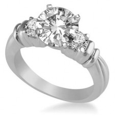 Unique Round Diamond Trilogy Ring