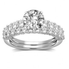 Diamond Shoulder Set Ring With Matching Band Diamond Shoulder Set Ring With Matching Band