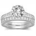 Diamond Shoulder Set Ring With Matching Band