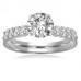 Diamond Shoulder Set Ring With Matching Band