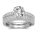 Diamond Shoulder Set Ring With Matching Band