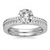 Diamond Shoulder Set Ring With Matching Band