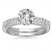 Diamond Shoulder Set Ring With Matching Band