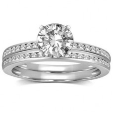 Diamond Shoulder Set Ring With Matching Band