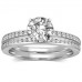 Diamond Shoulder Set Ring With Matching Band