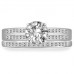 Diamond Shoulder Set Ring With Matching Band