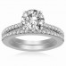 Diamond Shoulder Set Ring With Matching Band
