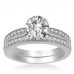 Diamond Shoulder Set Ring With Matching Band