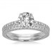 Diamond Shoulder Set Ring With Matching Band