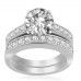 Diamond Shoulder Set Ring With Matching Band