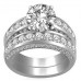 Diamond Shoulder Set Ring With Matching Band