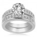 Diamond Shoulder Set Ring With Matching Band