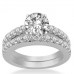 Diamond Shoulderset Ring With Matching Band
