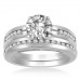 Diamond Shoulder Set Ring With Matching Band
