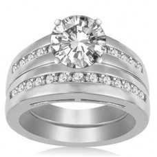 Diamond Shoulder Set Ring With Matching Band
