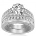 Diamond Shoulder Set Ring With Matching Band