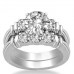 Diamond Shoulder Set Ring With Matching Band
