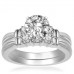 Diamond Shoulder Set Ring With Matching Band