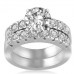 Diamond Shoulder Set Ring With Matching Band